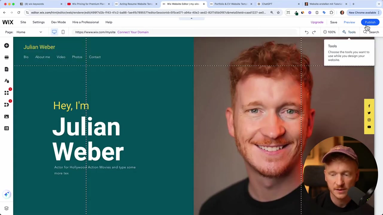 Tutorial de Wix 2026 - Cómo crear un Sitio Web de Portafolio en WIX