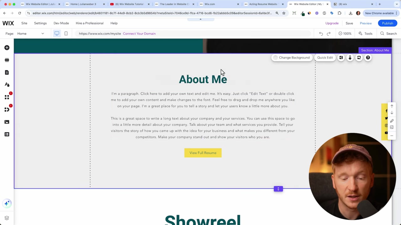 Wix Free Website Tutorial - How to Make a Free Portfolio Website with Wix