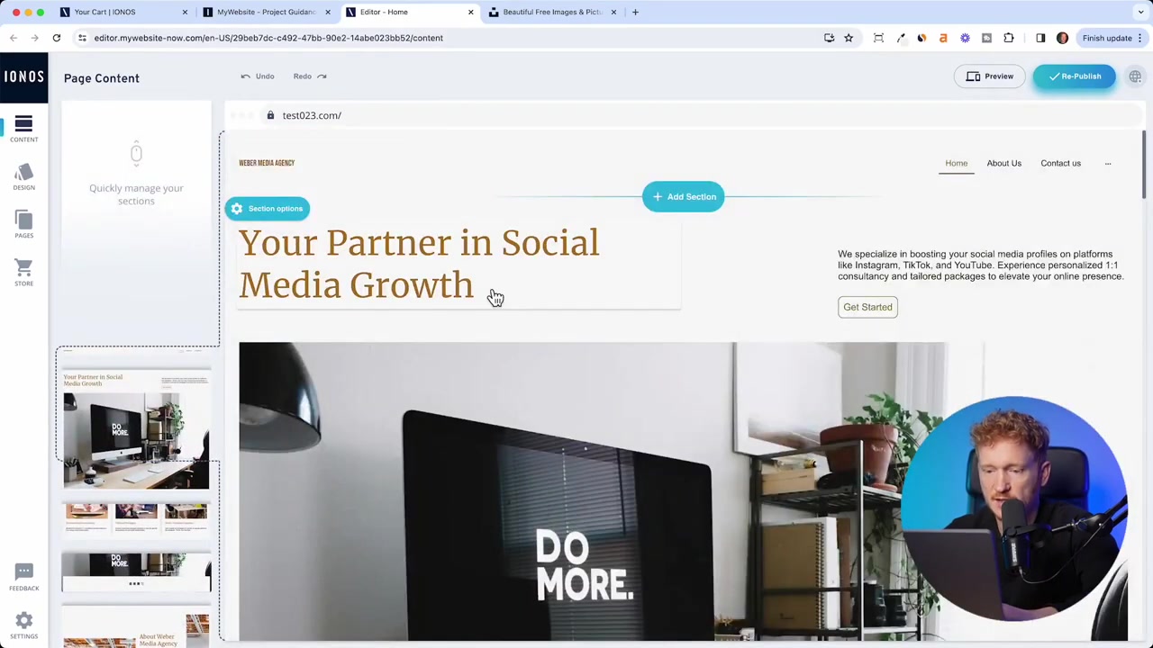 Websites maken met IONOS – Tutorial 2026 – AI-websitebouwer