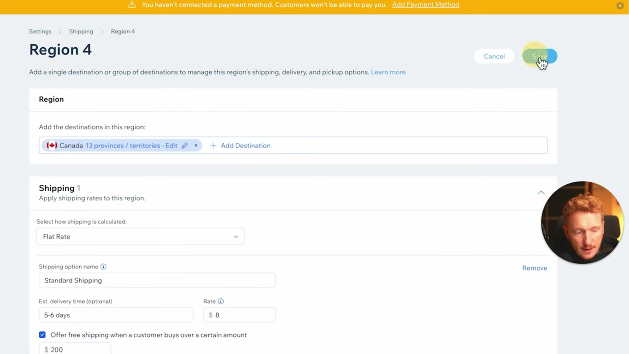 Wix Online Store: How to Set Up Shipping Regions