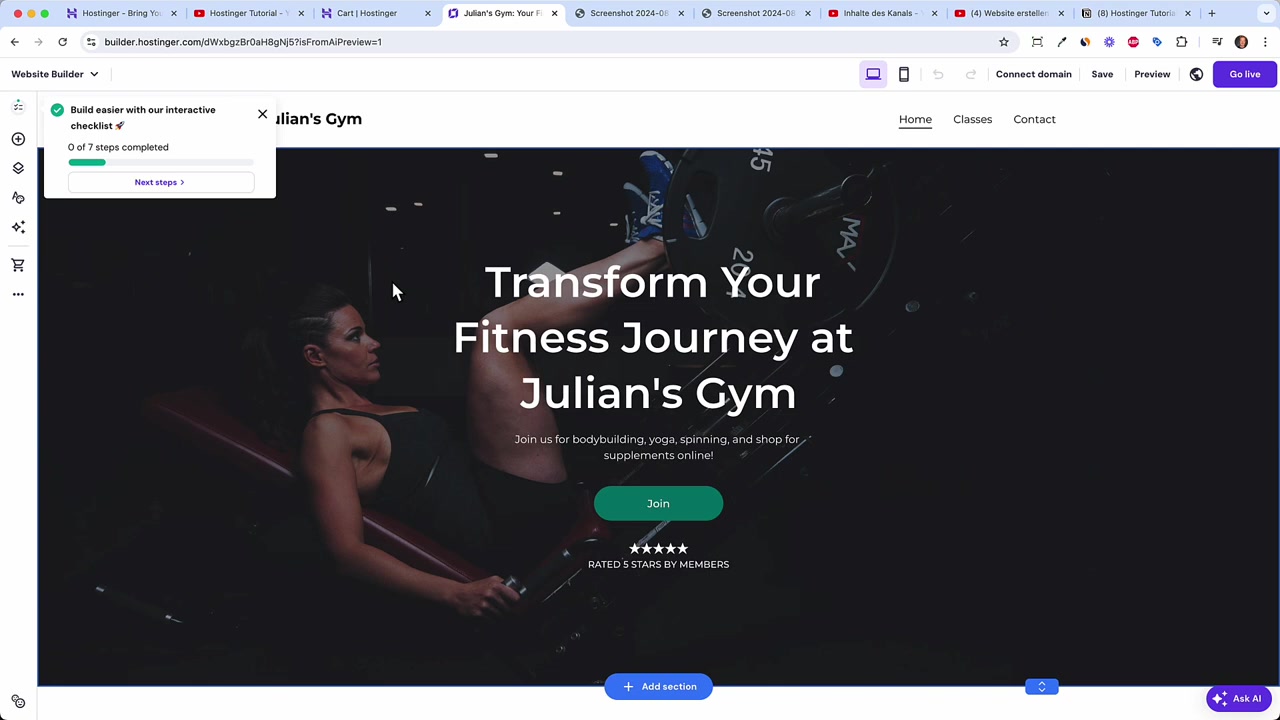 Tutorial do Hostinger 2026 – Como Criar um Site com o Criador de Sites da Hostinger