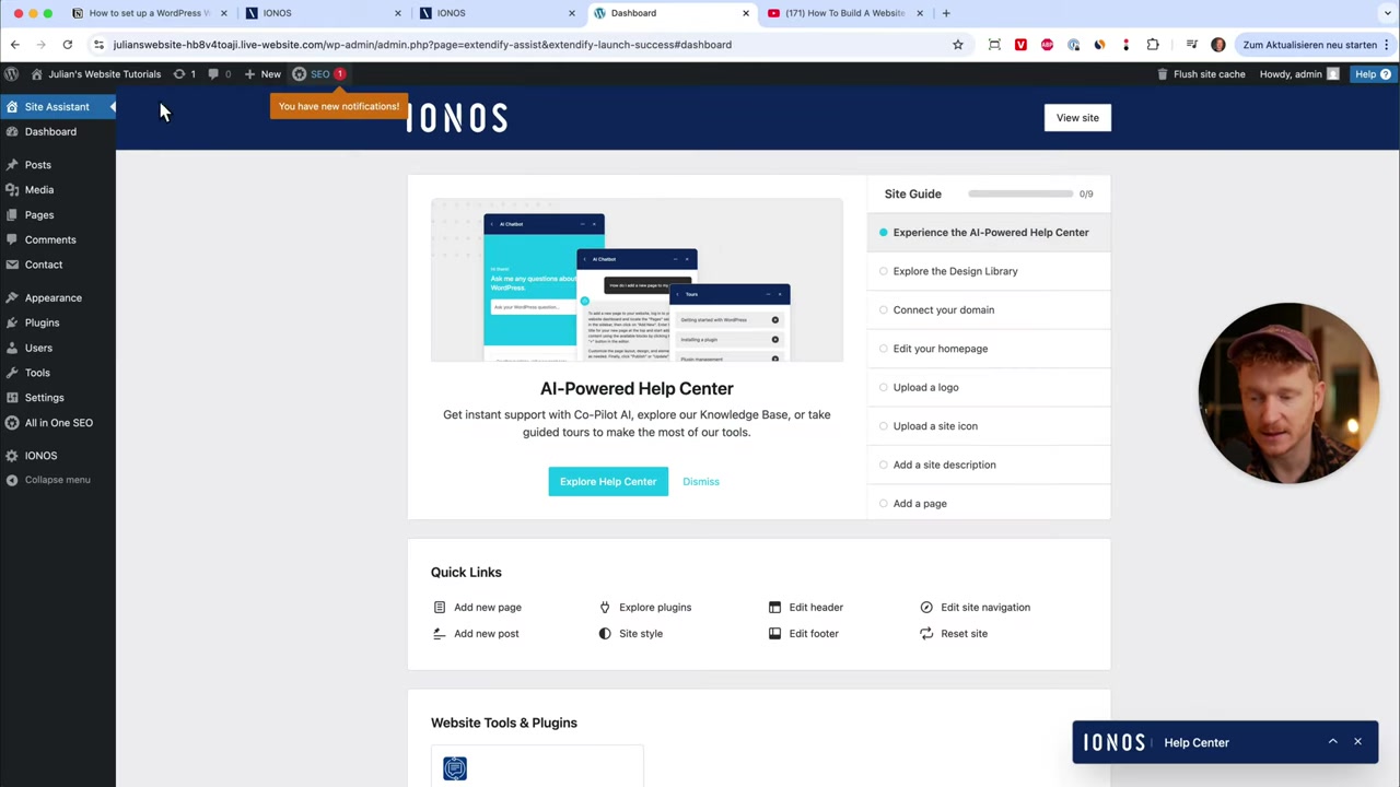Come Creare un Sito Web con WordPress e IONOS - In 10 minuti grazie all'AI