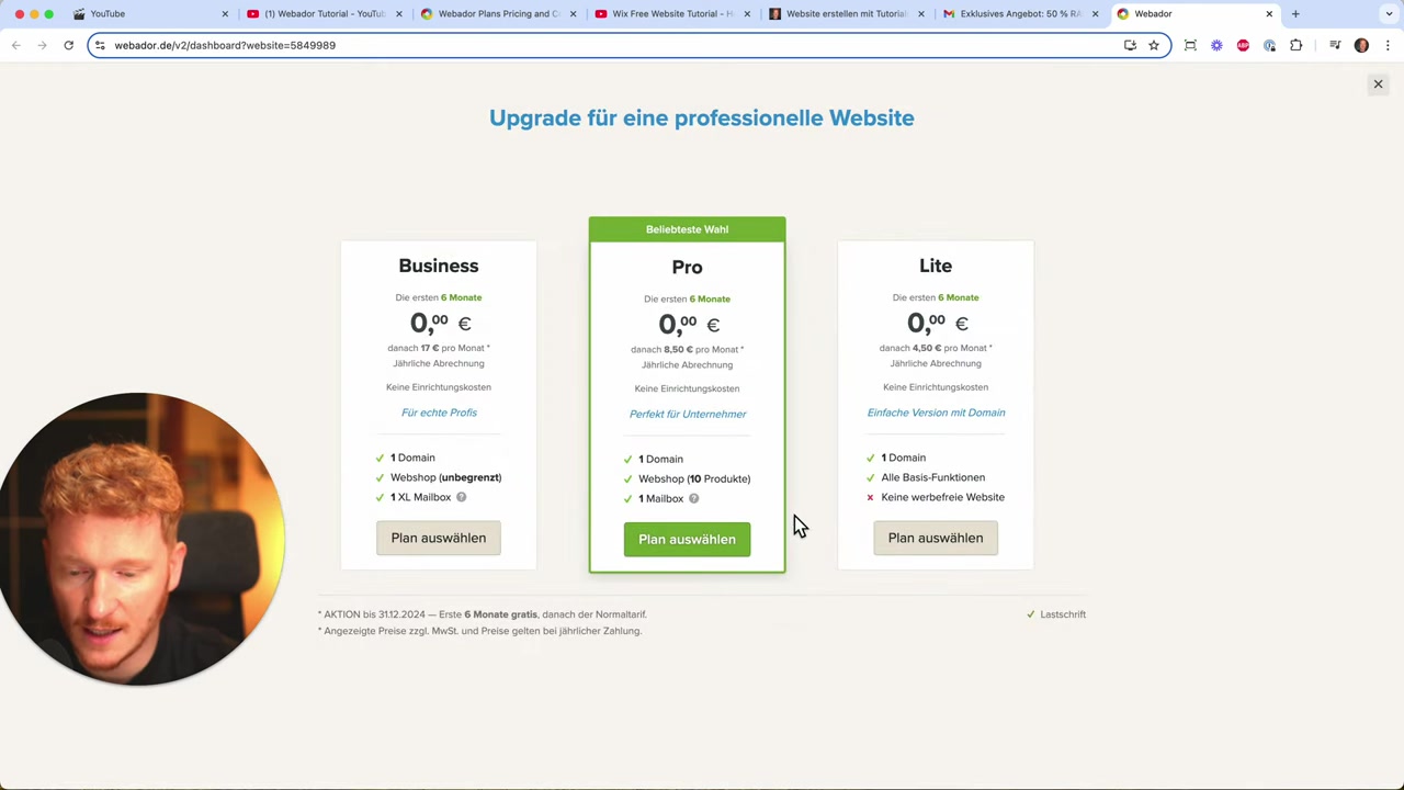 Webador Pricing Explained – How Much Does the Webador Pro Plan Cost?