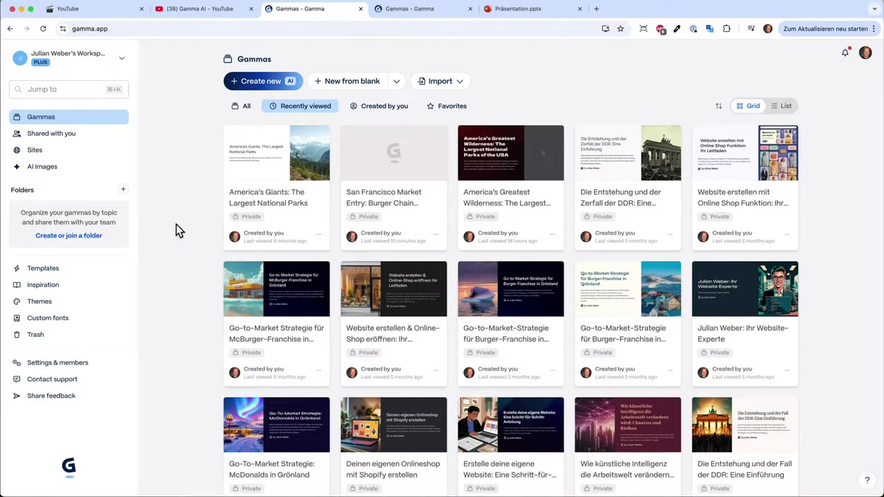 Tutoriel Gamma App 2026 – La MEILLEURE application pour les présentations avec IA