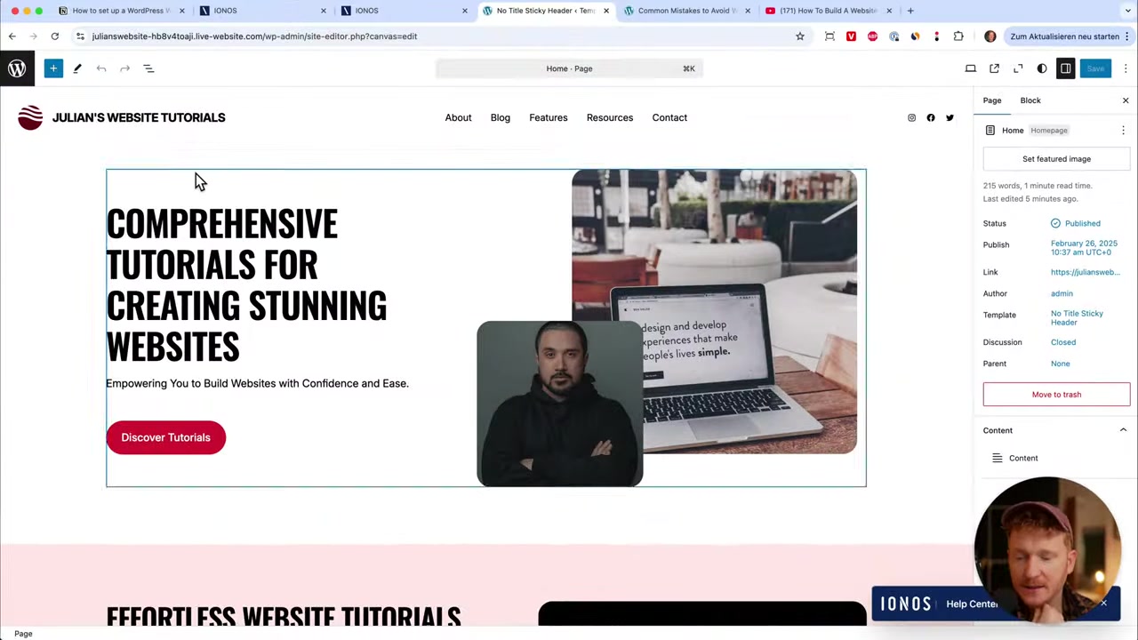 Comment Créer un Site Web avec WordPress et IONOS - En 10min grâce à l'IA