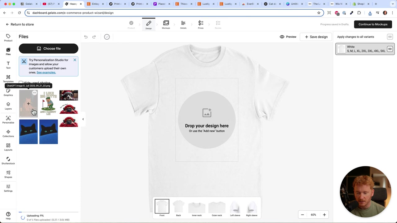 Gelato Print on Demand Tutorial Deutsch – Shop mit Etsy oder Wix verbinden
