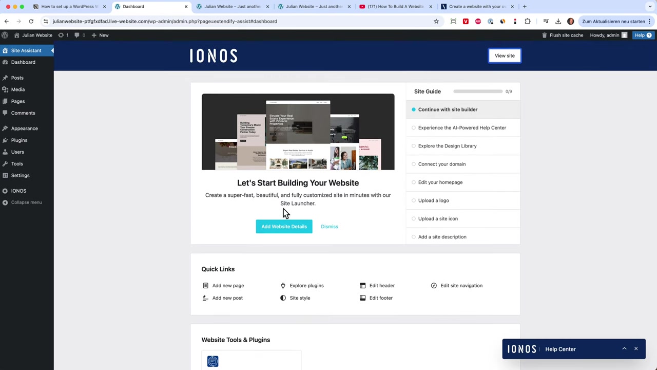 Come installare WordPress su Ionos | Ionos WordPress Tutorial