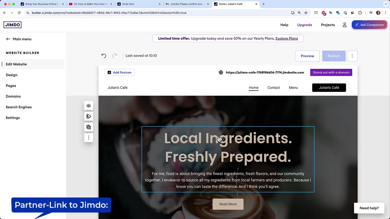 Come creare un sito web gratuito con Jimdo – Tutorial Jimdo Website Builder (2026)