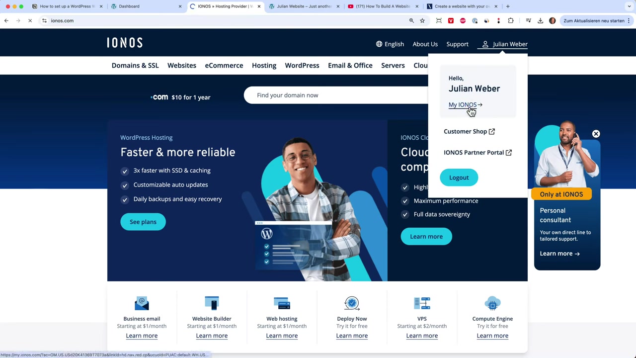 Cómo Instalar WordPress en Ionos en Español (2026) | Guía Completa y Fácil
