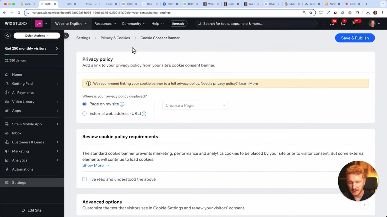 How to Enable the Cookie Banner on Your Wix Website