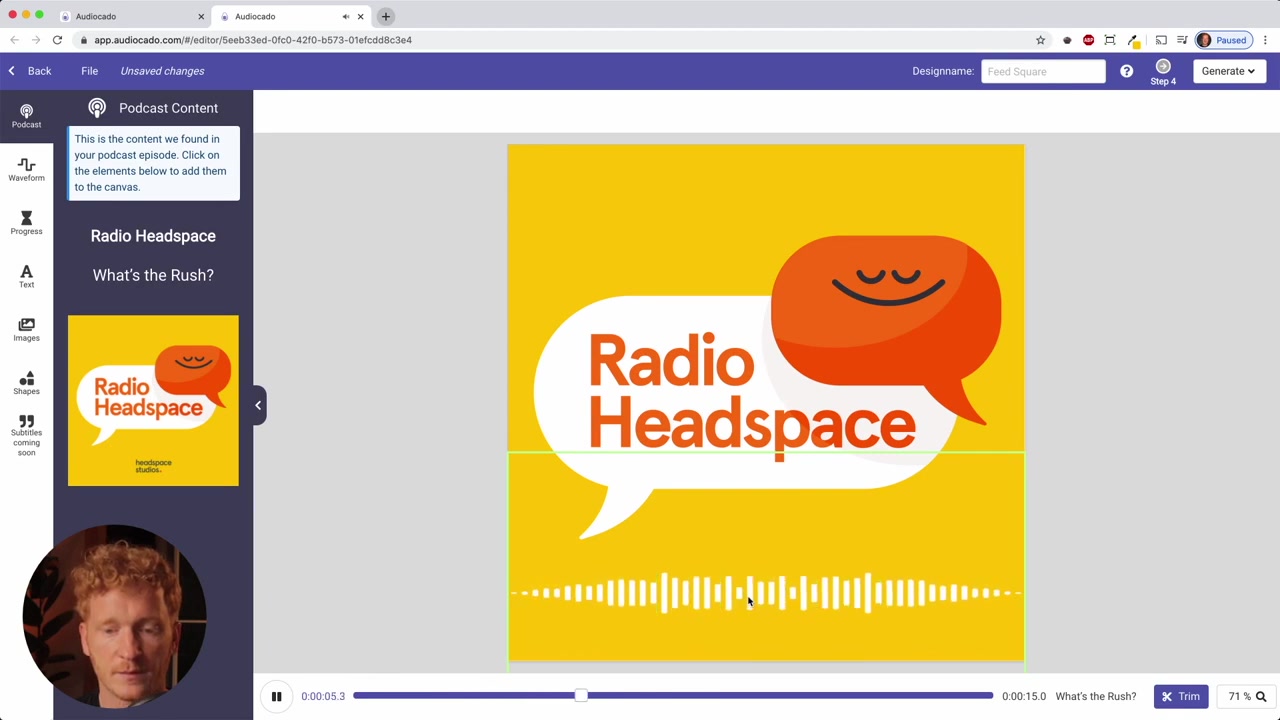 Convert Your Podcast to a Video for Instagram, Facebook & YouTube – Audiocado Tutorial