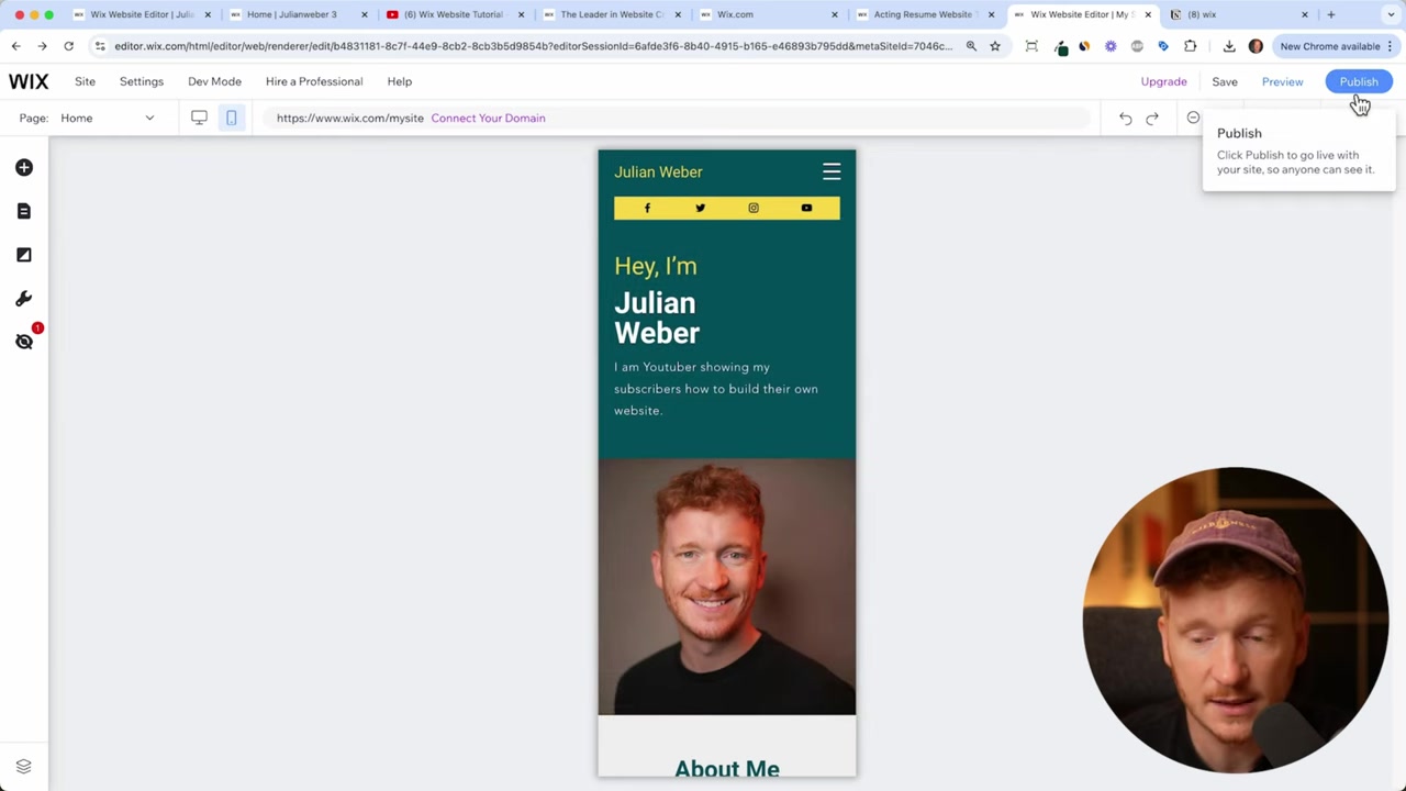 Wix Free Website Tutorial - How to Make a Free Portfolio Website with Wix