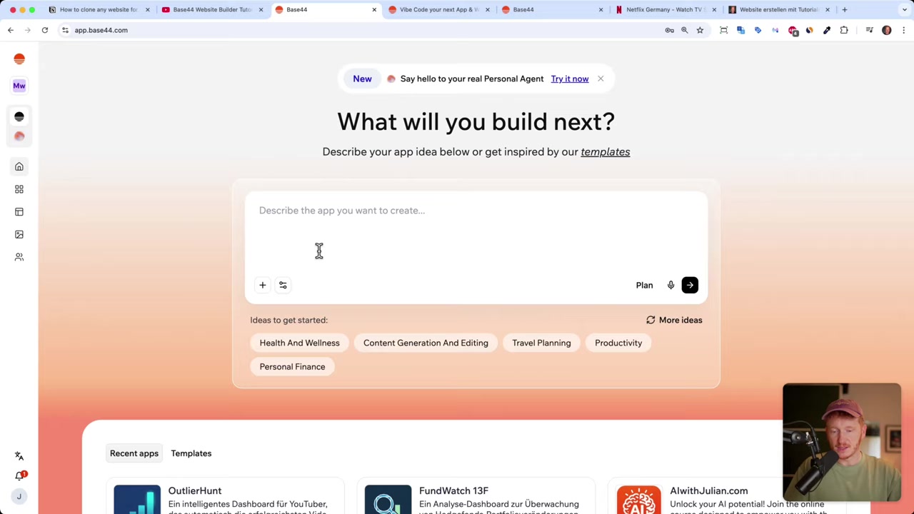 How to Clone Any Website for Free with AI (Base44 Tutorial)