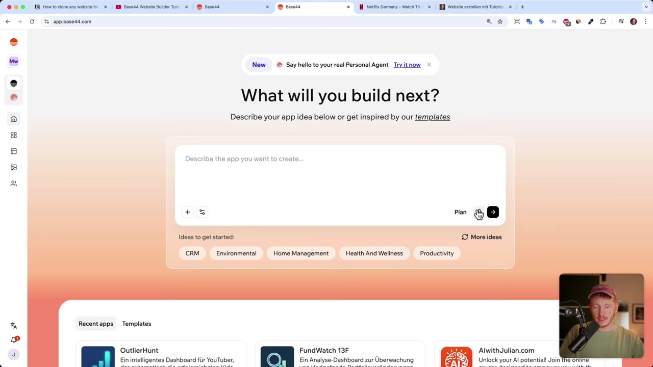 How to Clone Any Website for Free with AI (Base44 Tutorial)
