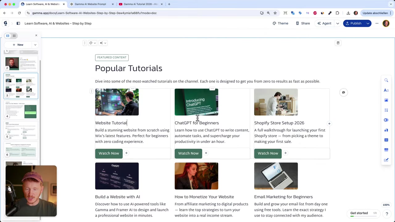Gamma AI Website Builder Tutorial (2026) – Build a Website in Minutes