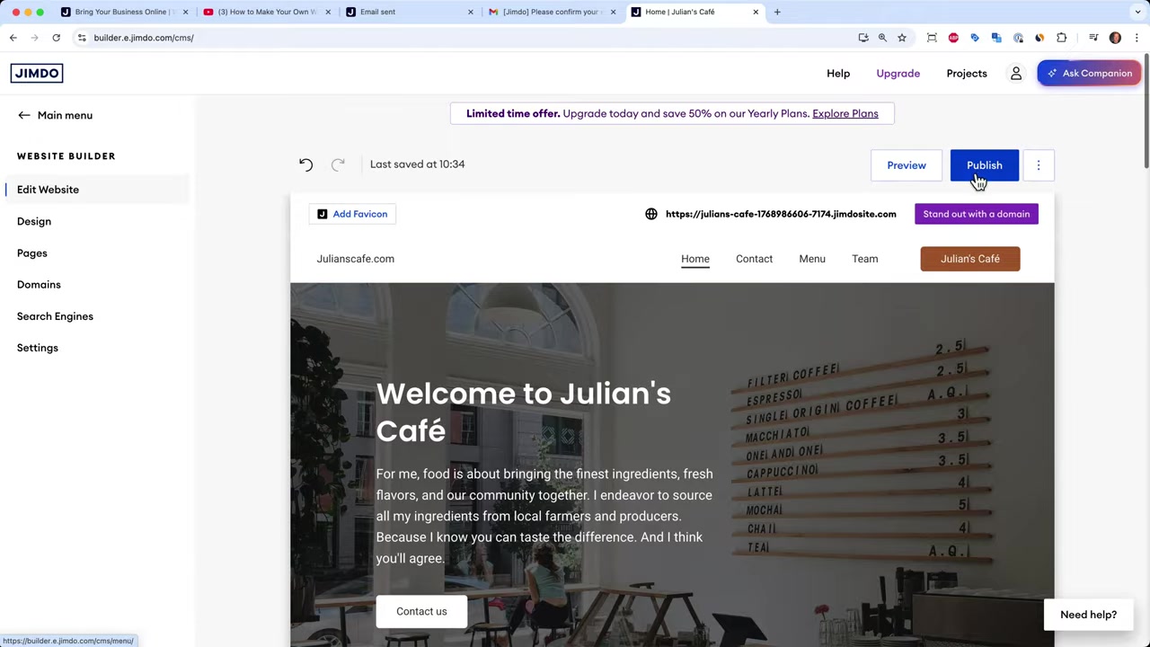 Jimdo Website Builder Tutorial (2026) – How to Build a Free Website with Jimdo